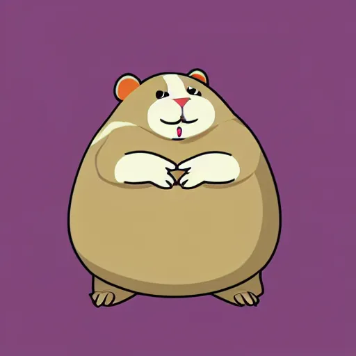 Image similar to fat anthropomorphic hamster furry, cartoon