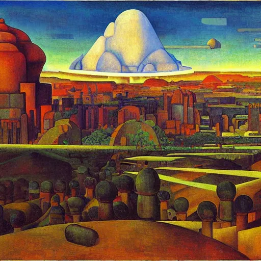 Image similar to Bitonal militant xenobaric landscape by diego Rivera, Jean Leon Gerome, Studio Ghibli