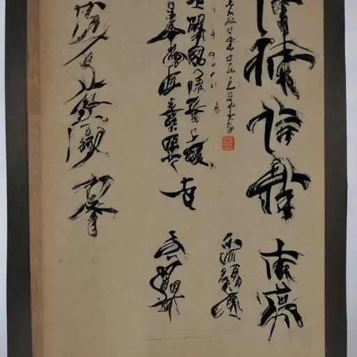 Prompt: ancient kung fu posture manual in the style of the huang di nei jing, old worn paper, detailed illustrations, chinese text