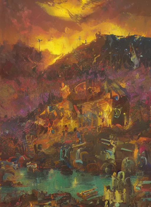 Image similar to camp fire by paul lehr