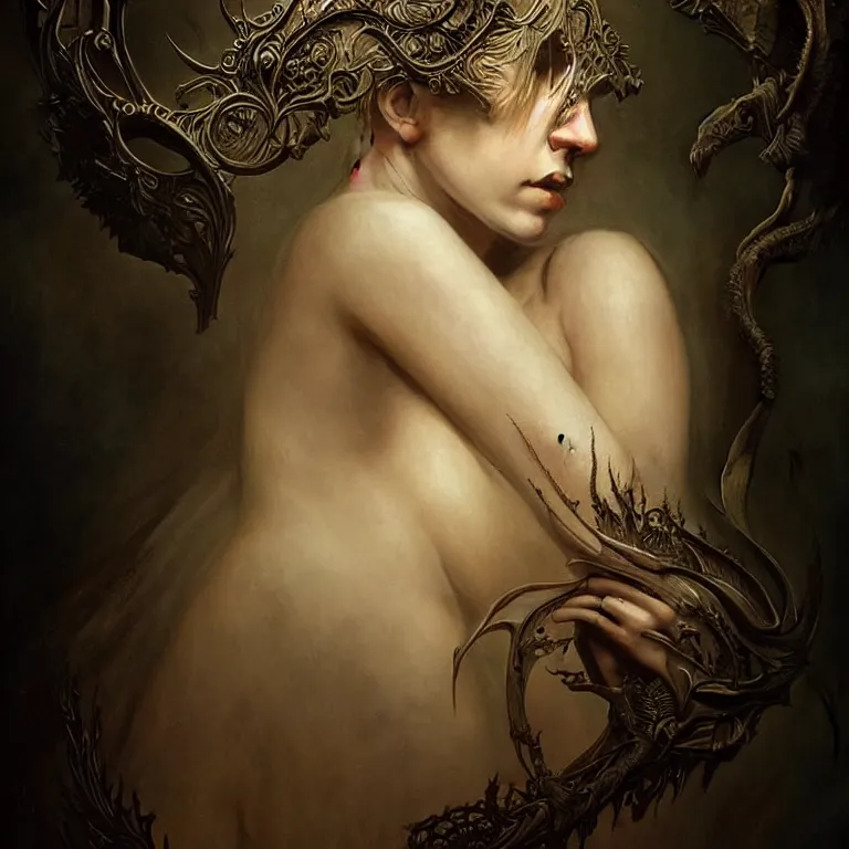 Image similar to epic professional digital art lindsay mann, moderate atmospheric lighting, painted, intricate, detailed, foreboding, by leesha hannigan, wayne haag, reyna rochin, ignacio fernandez rios, mark ryden, iris van herpen,, epic, stunning, gorgeous, much wow, cinematic, masterpiece.