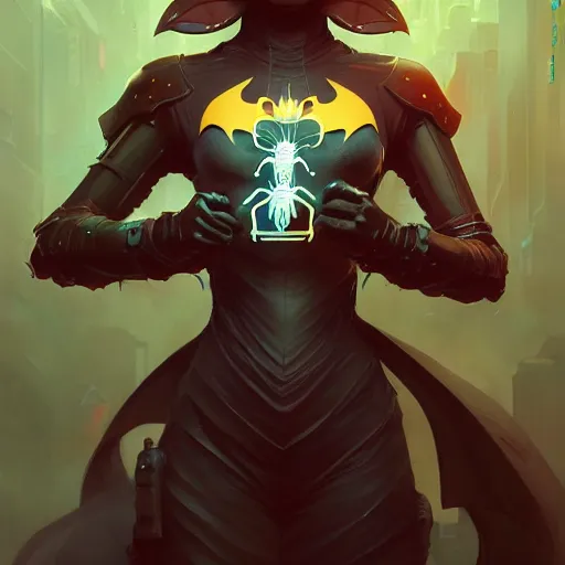 Image similar to a portrait of a spiderbatman, cyberpunk concept art by pete mohrbacher and wlop and artgerm and josan gonzales, digital art, highly detailed, intricate, sci-fi, sharp focus, Trending on Artstation HQ, deviantart, unreal engine 5, 4K UHD image