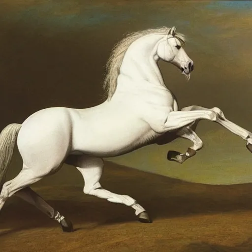 Prompt: a galloping horse by george stubbs