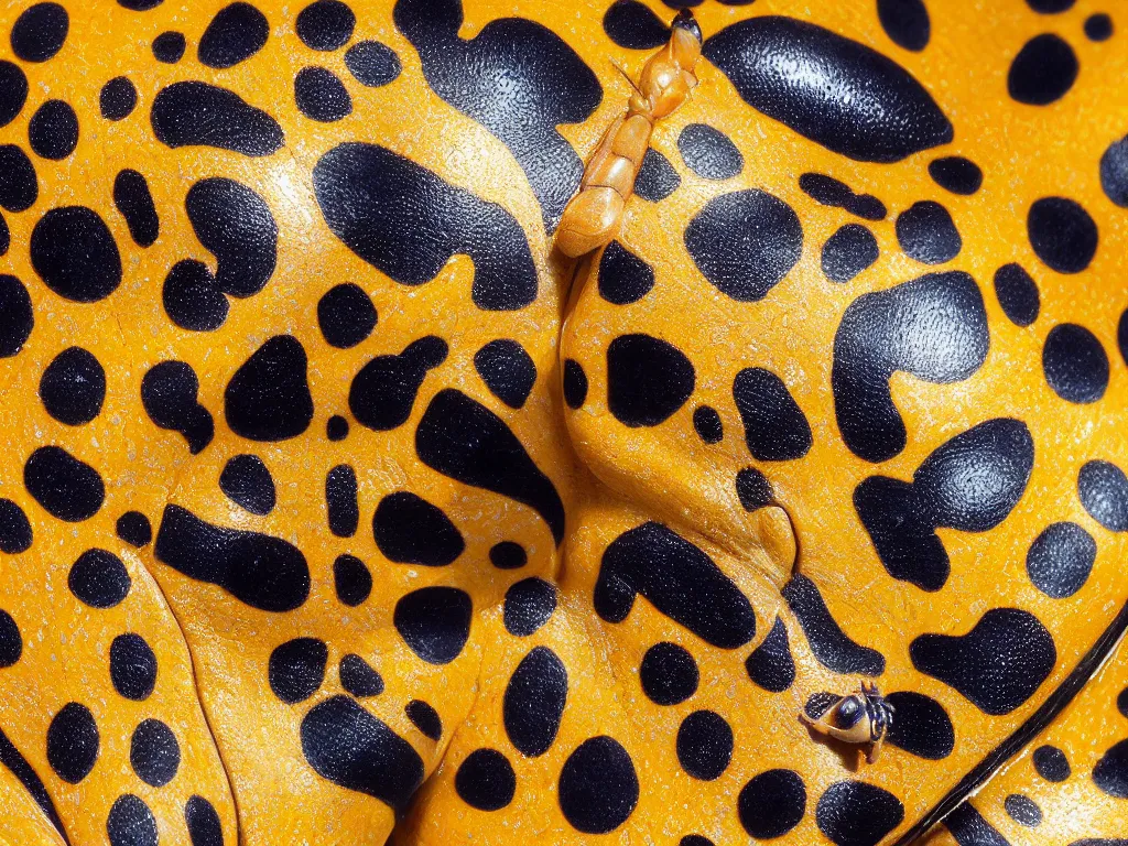 Image similar to close - up macro shot of a beautiful spotted beetle. insect eyes. complementary color scheme. subsurface scattering, translucency, backlit, diffused, smooth. studio photography high quality highly detailed award winning photograph by national geographic, by slim aarons. ( sculpture by antonio canova, renaissance painting )