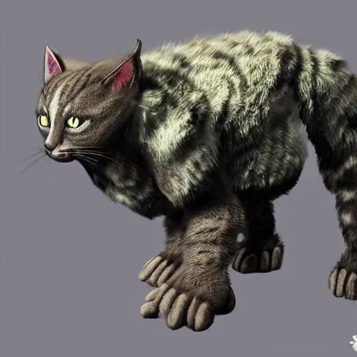 Prompt: cat designed for shadow of the colossus