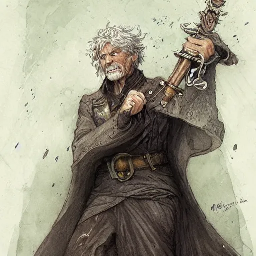 Image similar to merlin mage, high resolution, high quality, by jean - baptiste monge