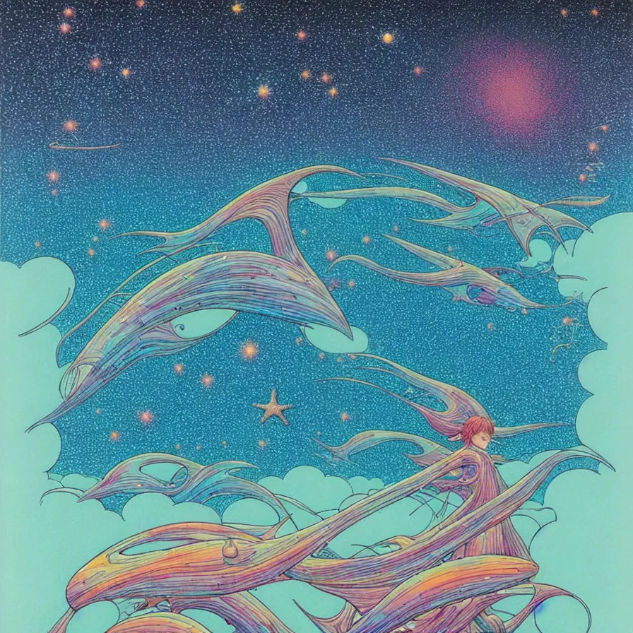 Prompt: ( ( ( ( shinning starry sky and sea, with decorative frame design ) ) ) ) by mœbius!!!!!!!!!!!!!!!!!!!!!!!!!!!, overdetailed art, colorful, artistic record jacket design