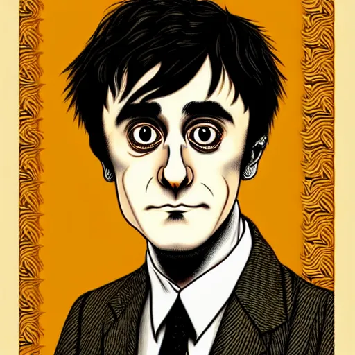 Prompt: a detailed portrait of Daniel Radclife as an owl in the style junji ito, 8k, ornate, intricate