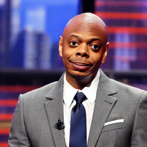 Image similar to dave chappelle as a fox news anchor