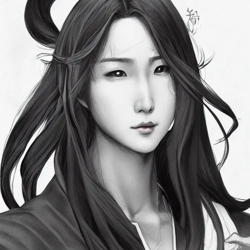 Prompt: hua cheng, xie lian, highly detailed, artstation, by artgerm