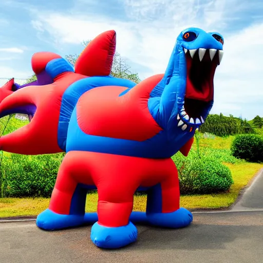 Image similar to wacky inflatable godzilla