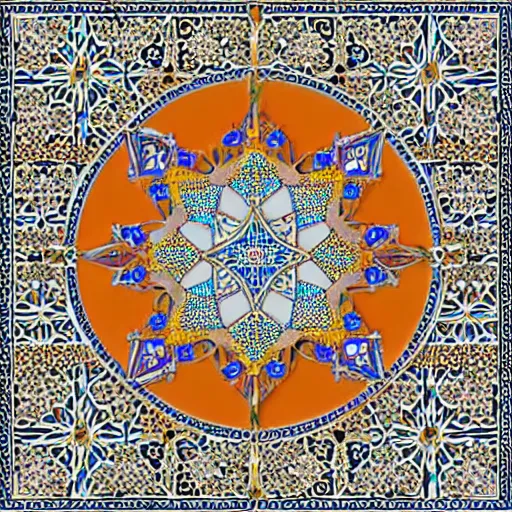 Prompt: intricate detailed islamic geometric tiling patterns