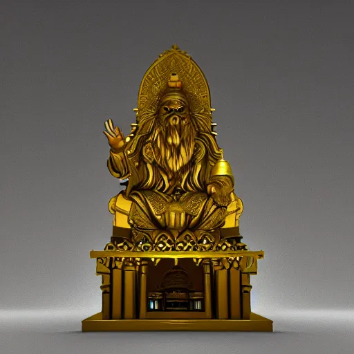 Image similar to big medium small god shrine, 3 d render, 4 k, trending on artstation, award winning photography