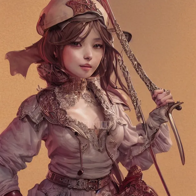 Image similar to studio portrait of neutral good colorful female cleric bard healer as absurdly beautiful, elegant, young skinny gravure idol, ultrafine photorealistic face illustration by kim jung gi, irakli nadar, intricate linework, sharp focus, bright colors, matte, octopath traveler, final fantasy, unreal engine highly rendered, global illumination, radiant light, intricate environment