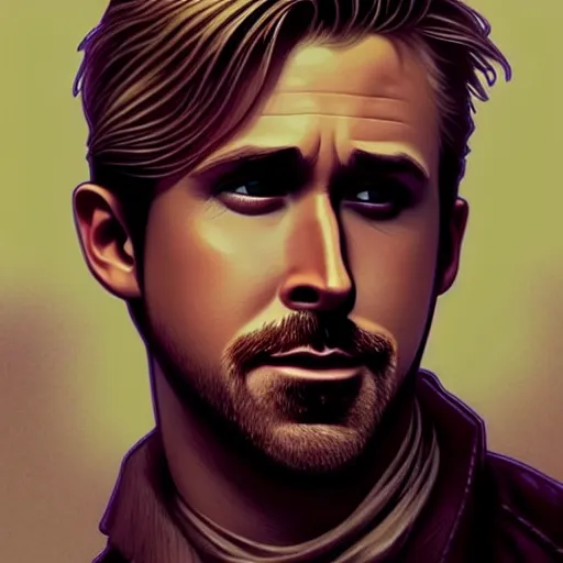 Prompt: Ryan Gosling face as Nathan Drake, western, D&D, fantasy, intricate, elegant, highly detailed, digital painting, artstation, concept art, matte, sharp focus, illustration, art by Artgerm and Greg Rutkowski and Alphonse Mucha