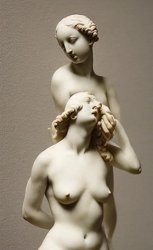 Image similar to “ a elegant female figure sculpture by bernini and french sculpture in 1 9 th century ”