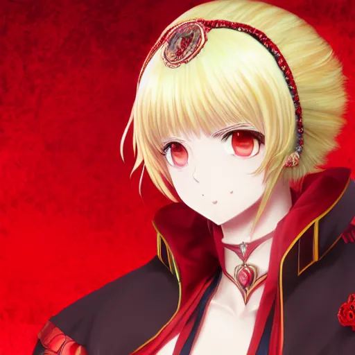 Image similar to portrait of nero claudius emperor of roses, anime fantasy illustration by tomoyuki yamasaki, kyoto studio, madhouse, ufotable, square enix, cinematic lighting, trending on artstation