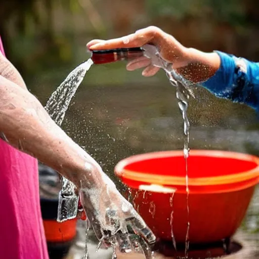 Image similar to two hands pouring water from them