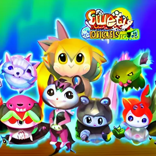 Image similar to mystery creatures from a mobile gacha game