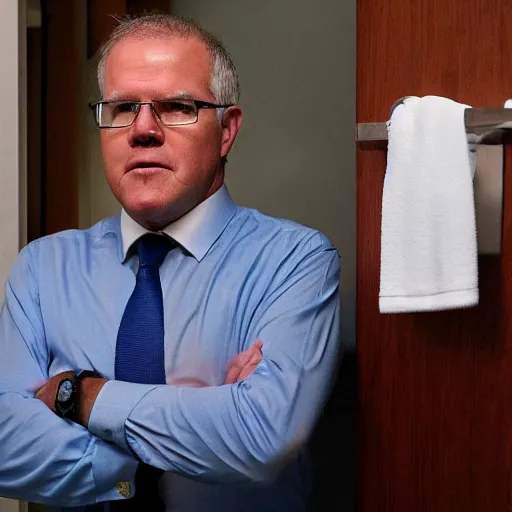 Image similar to scott morrison on the toilet