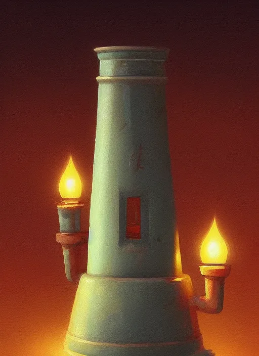 Prompt: turkish fanoos oil lamp, low light, trending on pixiv fanbox, painted by greg rutkowski makoto shinkai takashi takeuchi studio ghibli