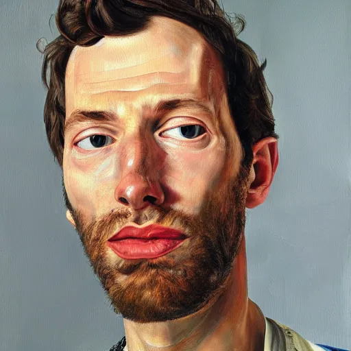 Prompt: high quality high detail painting by lucian freud, hd, portrait of thom york