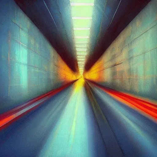 Prompt: “a tunnel of fire realism panting”