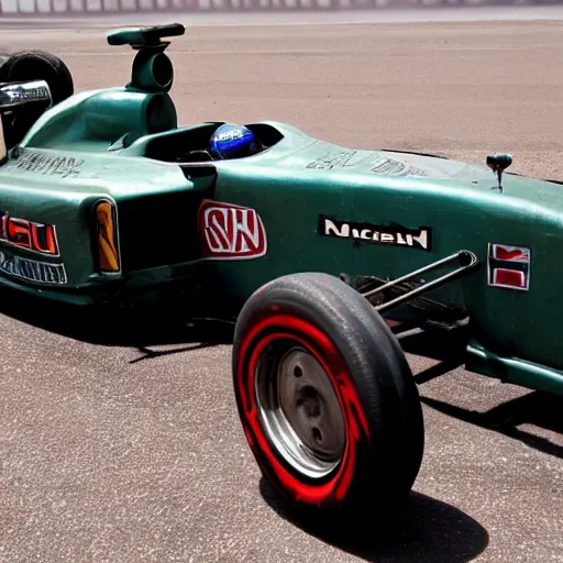 Image similar to a old and broken car winning formula 1 2 0 2 2