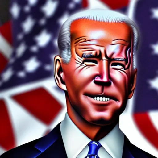 Image similar to Joe Biden in the style of JoJo's Bizarre Adventure