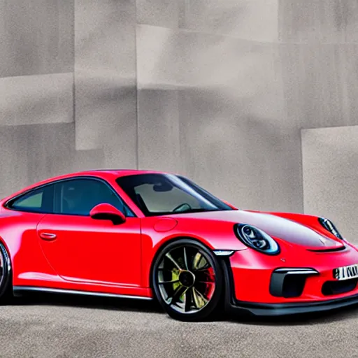 Image similar to a porsche 9 1 1 gt 3 as a fluffy children toy