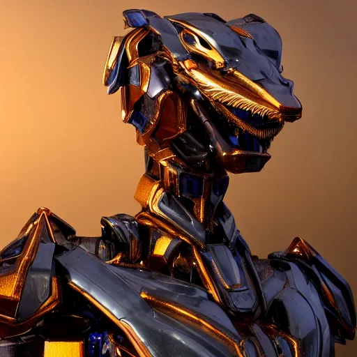 Prompt: a highly detailed close-up bust, of an awe-inspiring beautiful cute humanoid anthropomorphic robotic mecha female dragon, with smooth and streamlined armor, standing and posing elegantly in front of the camera, well detailed head with LED eyes, sharp teeth, two arms, digital art, artstation, DeviantArt, professional, octane render, sunset lighting