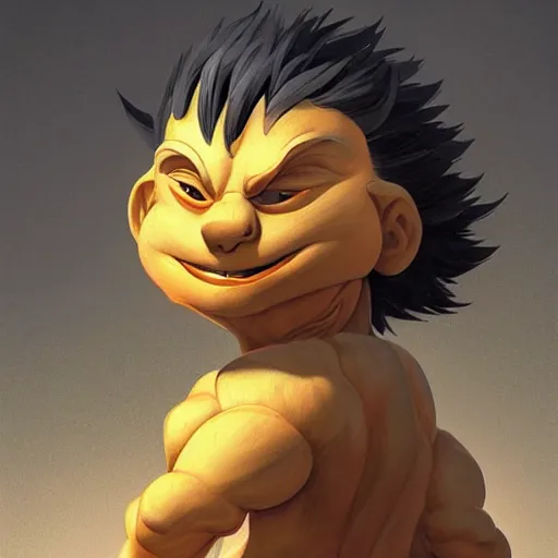 Prompt: a rubber band mascot character posing for a picture, digital painting, masterpiece by rembrandt and thomas kinkade and frank frazetta and kentaro miura, by reiq and tite kubo, stylized yet realistic faces and anatomy, advanced lighting technology, beautiful, gorgeous brush strokes