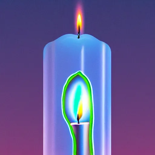 Image similar to glowing candle, highly detailed, digital art, sharp focus, sci fi