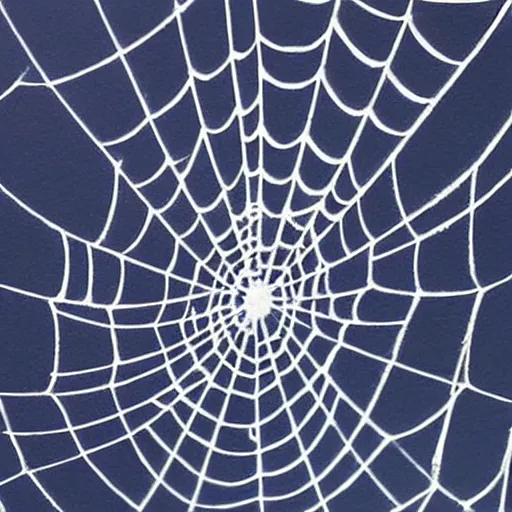 Prompt: a beautiful painting a spider web in the shape of a sheep, hyper realistic