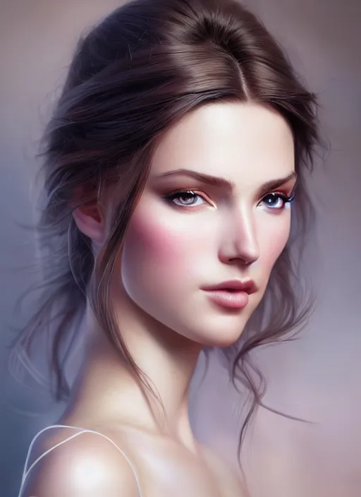 Image similar to a gorgeous female photo, professionally retouched, soft lighting, wearing a feather dress, realistic, smooth face, perfect eyes, wide angle, sharp focus on eyes, 8 k high definition, insanely detailed, intricate, elegant, art by artgerm and greg rutkowski and j scott campbell