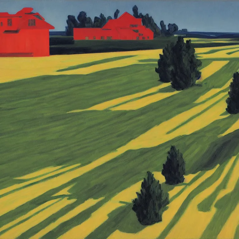 Image similar to dreaming from a new economy and a new financial system for high precision farming, painted by Alex Katz, painted by Edward Hopper, airbrush