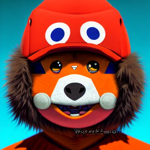 Image similar to anime Portrait of Youppi the Habs Montreal Canadiens Mascot as a very cute powerful and friendly pokemon, highly detailed anime, smooth, sharp focus, dynamic lighting, intricate, trending on ArtStation, illustration pokemon, art by WLOP