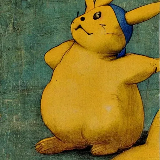 Image similar to Leonardo da Pikachu