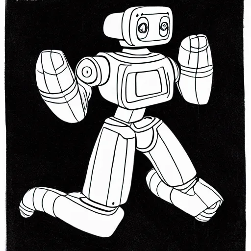 Prompt: osamu tezuka robot sketch