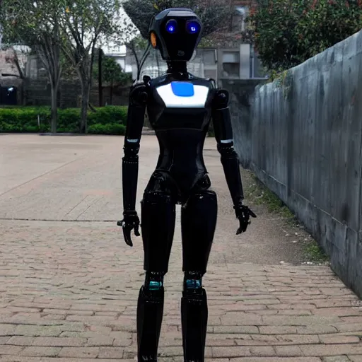 Image similar to full body shot of a female android robot inspired by ghost in the shell