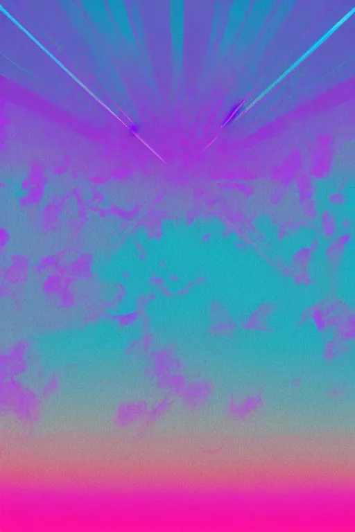 Image similar to retro vaporwave pastelpunk abstract gradient synth wave sky ripple visualizer