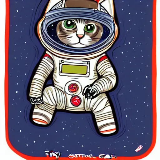 Prompt: cat astronaut in spacesuit, by Tim Shumate