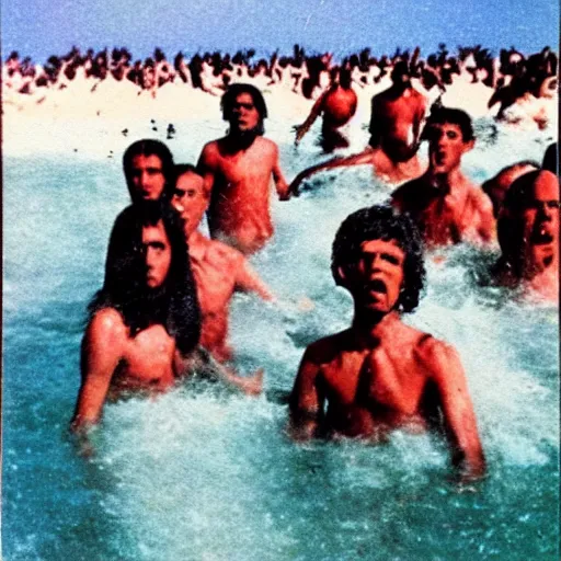 Image similar to 1970 color photo Polaroid of Moises Crossing the Red Sea