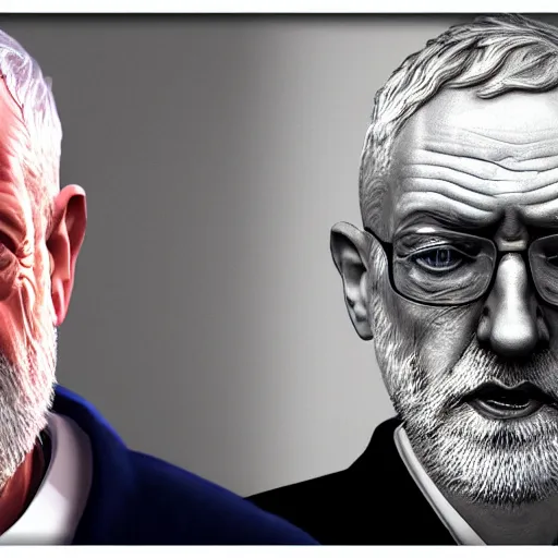 Image similar to jeremy corbyn in a video game, unreal engine