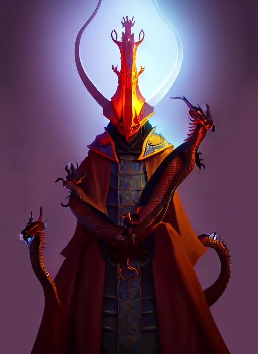 Image similar to Dragon Pope by nene thomas. HQ. Trending on Artstation. Dramatic lighting