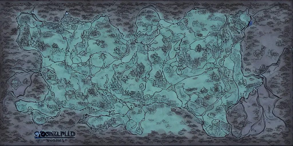 Image similar to a ttrpg map of a moonlit clearing in the woods, gridless, beautiful, 8 k, high quality digital art