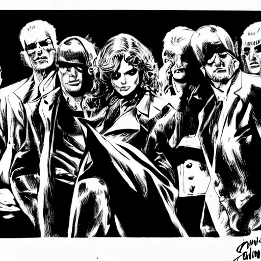 Prompt: bloody sunday in the style of Gene Colan