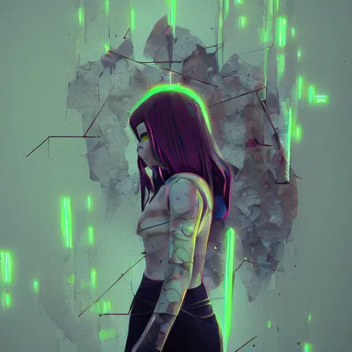 Prompt: glitchcore, artstation, pinterest, deviantart, instagram