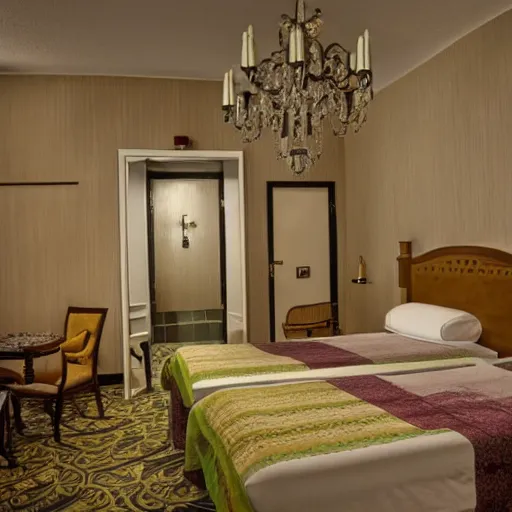 Image similar to the creepiest hotel room in the united states