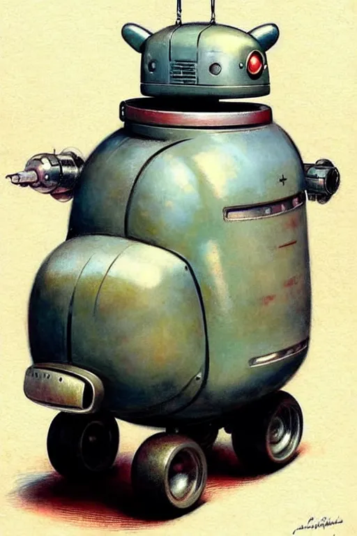 Prompt: ( ( ( ( ( 1 9 5 0 s retro future android robot fat robot pig wagon. muted colors., ) ) ) ) ) by jean - baptiste monge,!!!!!!!!!!!!!!!!!!!!!!!!!